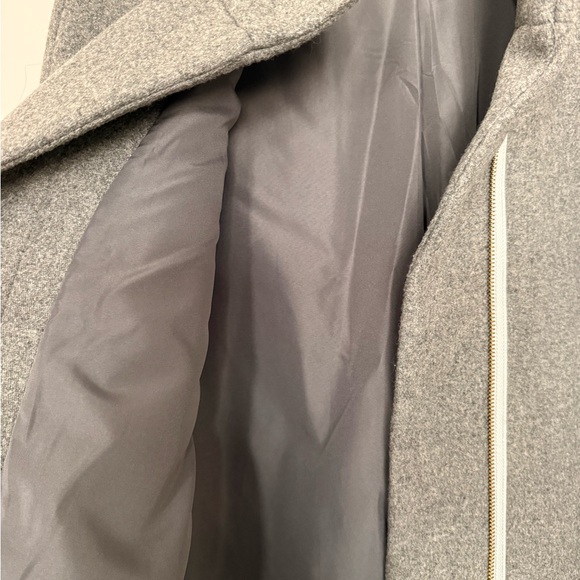J Crew Gray Wool Coat with Gold Zipper - Picture 5 of 5